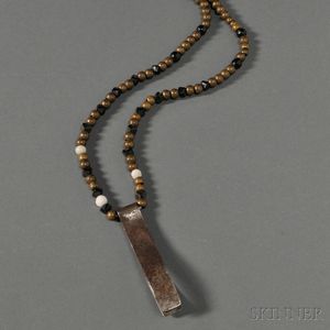 Plains Necklace with Forged Metal Tweezers