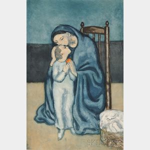 Jacques Villon (French, 1875-1963),After Pablo Picasso (Spanish, 1881-1973) Maternité