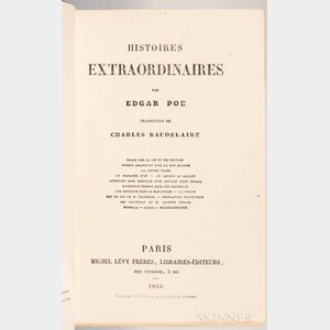 Poe, Edgar Allan (1809-1849) trans. Charles Baudelaire (1821-1867) Histoires Extraordinaires.