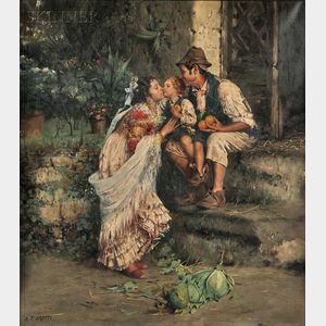 A.P. Oretti (Italian, 19th Century) Mother's Returning