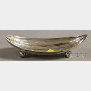 Small Tiffany & Co. Footed Sterling Silver Boat-form Dish