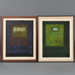 Hiroyuki Tajima (1911-1984),Two Color Woodblock Prints
