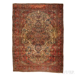 Antique Sarouk Fereghan Carpet