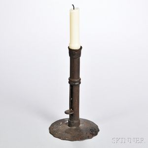 Iron Hogscraper Candlestick