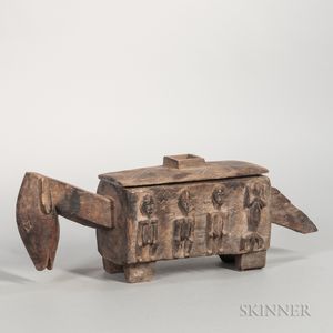 Dogon-style Carved Wood Box