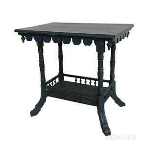Victorian Blue-painted Pine Table