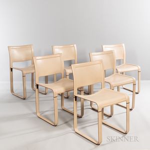 Six Tito Agnoli for Matteo Grassi "Sistina" Dining Chairs