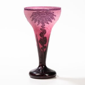 Le Verre Francais-style Chalice-form Cameo Glass Vase