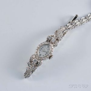 Hamilton 14kt White Gold and Diamond Lady's Wristwatch
