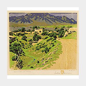 Gustave Baumann (American, 1881-1971) Ranchos de Taos,