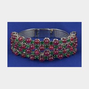 Emerald and Ruby Bracelet