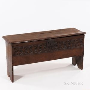 Carved Oak Six-board Chest