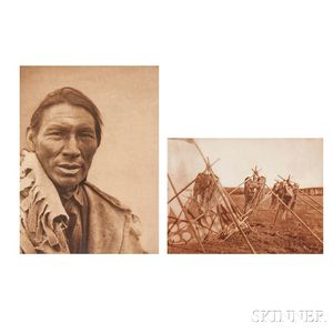 Edward Sheriff Curtis (American, 1868-1952) Group of Seven Photogravures from Volume 18 and One from Volume 19 from The North American