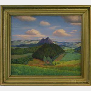 Hanny Franke (German, 1890-1973) Summer Landscape with Mountain
