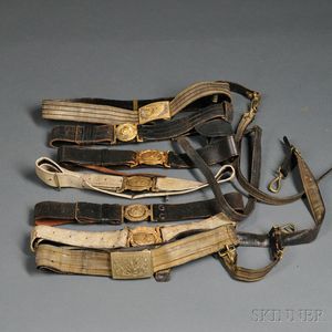 Seven Civil War-era Belts