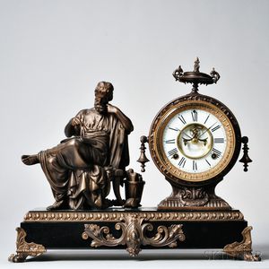 Ansonia Figural Clock "The Philosopher,"