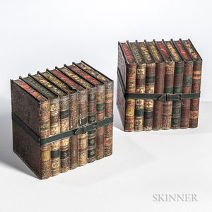 Pair of Tin Biscuit Book-form Boxes