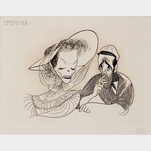 Albert Hirschfeld (American, 1903-2003) Lot of Two Movie Subjects: Diane Keaton and Woody Allen in Annie Hall