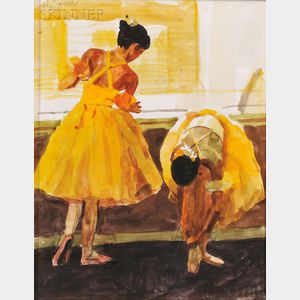 Wu Jian (Chinese, b. 1942) Ballerinas in Yellow