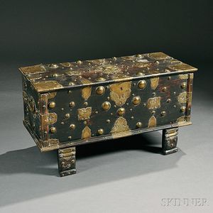 Dutch Colonial Brass-mounted Hardwood Chest
