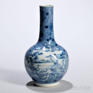 Blue and White Bottle Vase