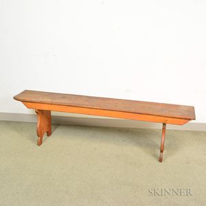 Carved Pine Bench