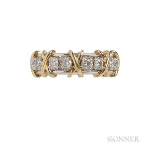 18kt Gold, Platinum, and Diamond "Sixteen Stone" Ring, Schlumberger Studios, Tiffany & Co.