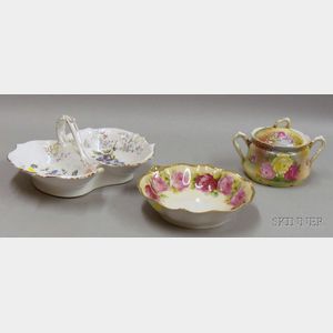 Three Pieces of Hand-painted Porcelain