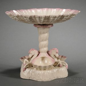 Belleek Porcelain Trihorse Compote