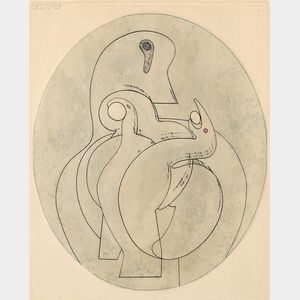 Max Ernst (German, 1891-1976) A l'intérieur de la vue: L'oeuf