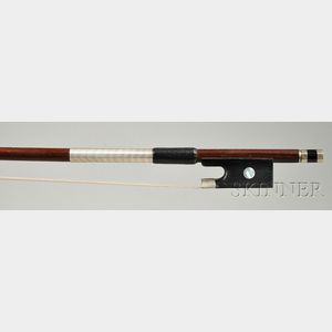 French Nickel Mounted Violin Bow, Marc Laberte Workshop