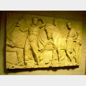 Large Classical-style Plaster Bas Relief Wall Panel