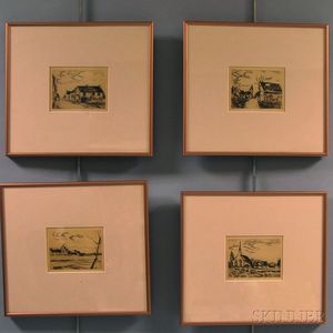 Maurice de Vlaminck (French, 1876-1958) Four Plates from MAURICE DE VLAMINCK