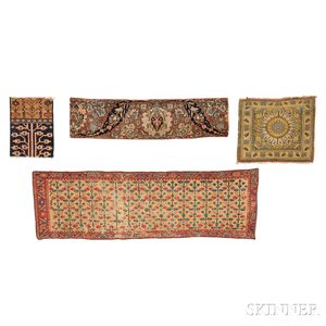 Tabriz Mat, Fereghan Trapping, Mohtashem Kashan Fragment, and a Baktiari Fragment