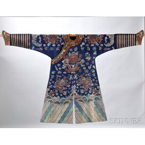 Silk Brocade Semiformal Dragon Robe | Sale Number 2927B, Lot Number 596 ...
