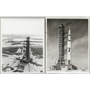 Apollo 4, August-October 1967, Three Photographs of the Saturn V Rocket...