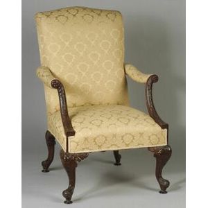 George Ii Style Carved Mahogany Library Chair Sale Number