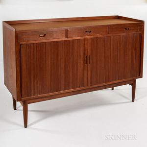 Arne Vodder Sideboard Of Teak Front With Reversible Sliding