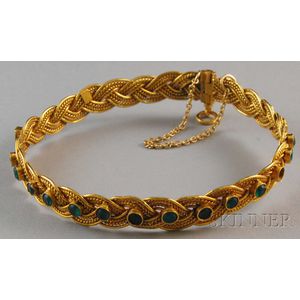 18kt Gold and Emerald Bracelet | Sale Number 2625M, Lot Number 220