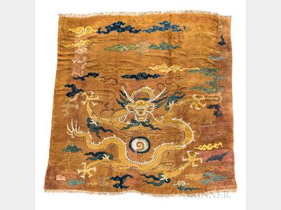 Sold for: $324,500 - Ming Imperial Dragon Carpet