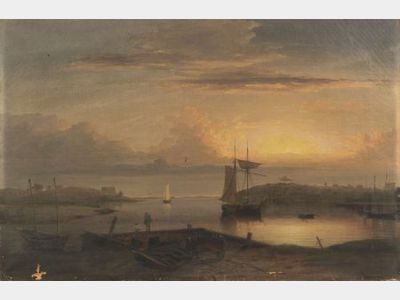 Sold for: $5,506,000 - Fitz Hugh Lane (American, 1804-1865) Manchester Harbor