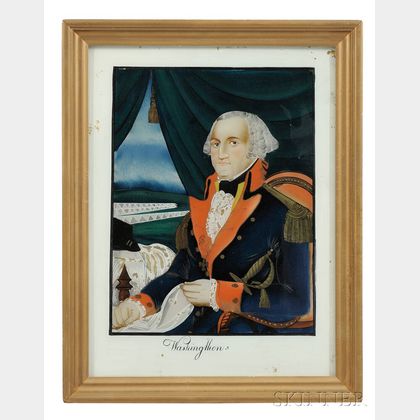 Reverse-painting of George Washington