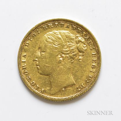 1876-S British Gold Sovereign. Estimate $300-500