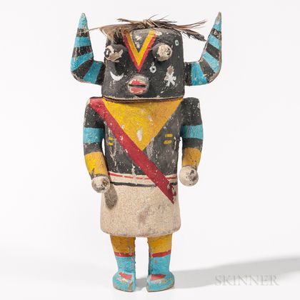 Hopi Polychrome Carved Wood Katsina Doll