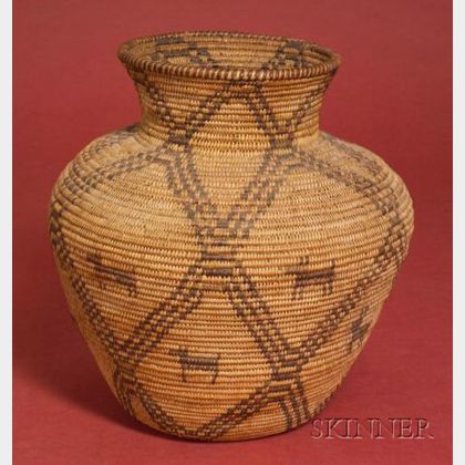 Southwest Coiled Basketry Olla