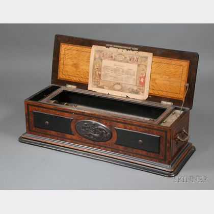 Rare Paillard Grand Format Changeable Mandoline Expressive Quator Musical Box