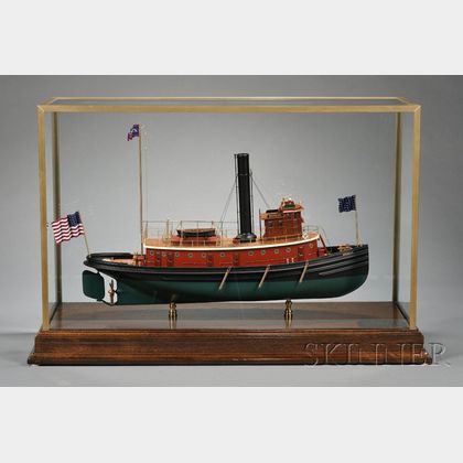 Cased Model of the American Steam Tugboat BROOKLYN