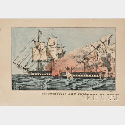 N. Currier and Currier & Ives, publishers (American, 19th Century) two small folio lithographs printed on a single piece of paper, l...