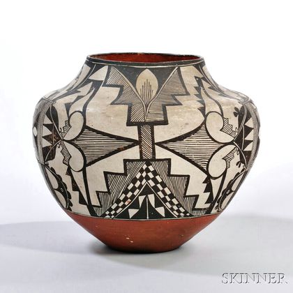 Acoma Polychrome Pottery Olla