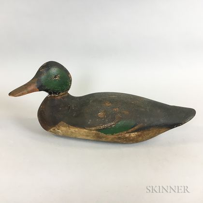 Carved and Painted Wood Mallard Decoy